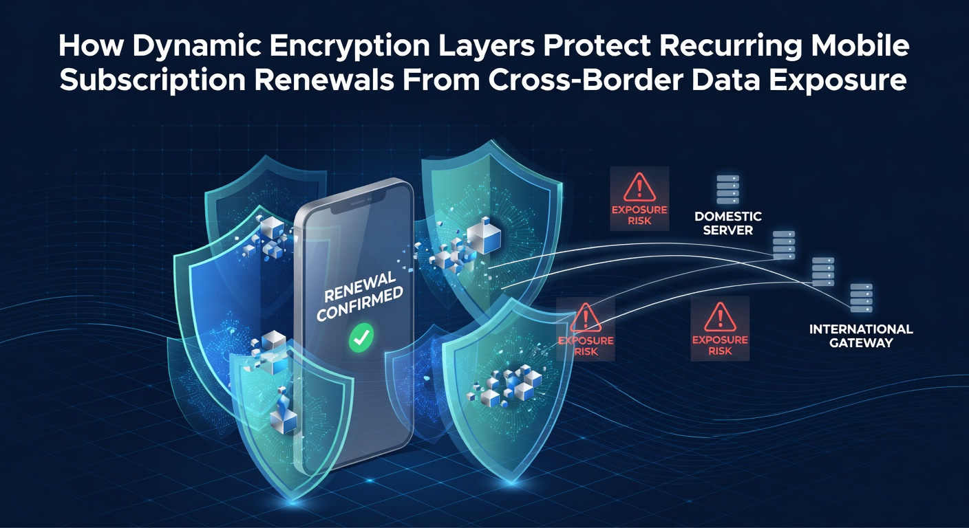 Dynamic encryption layers securing mobile subscription renewal data flows across international borders