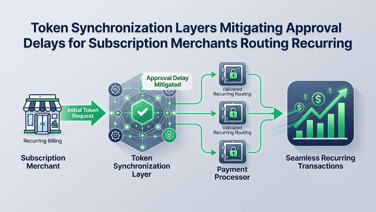Flowchart of synchronized token routing for international mobile subscription payments